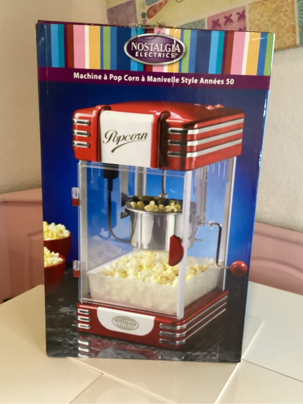 New In Box Nostalgia Electrics 50s Style Kettle Popcorn Popper Retro Series